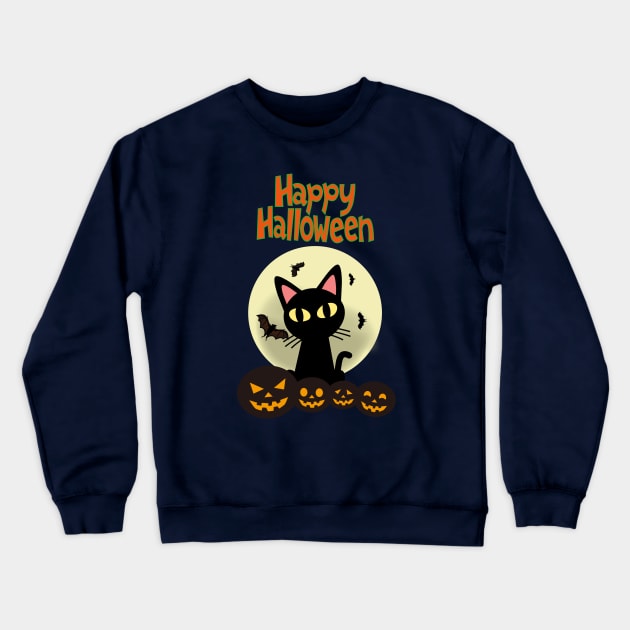 Happy Halloween Crewneck Sweatshirt by BATKEI